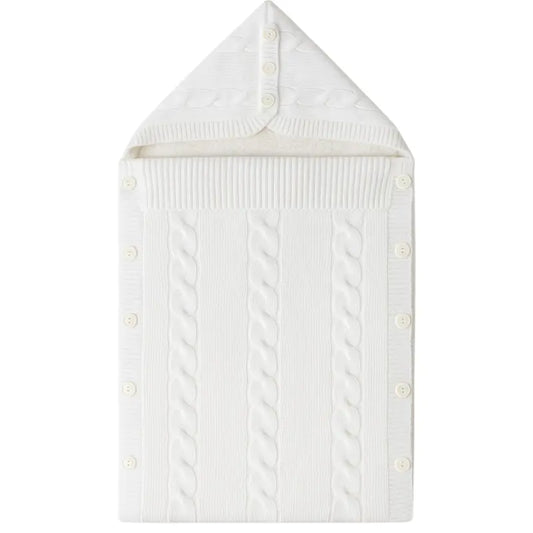 Nid d’ange bébé en laine naturelle – Blanc - Image 1