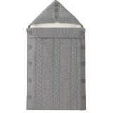 Nid d’ange bébé en laine naturelle – Gris - Image 1