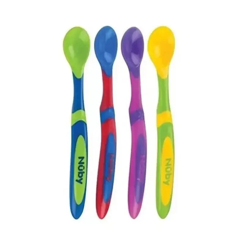 NUBY lot de 4 cuillères longues +6 mois - Image 1
