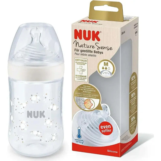 Nuk Biberon Nature Sense 240ml – Blanc - Image 1
