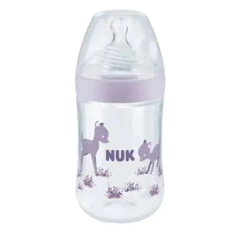 NUK Biberon Nature Sense 260ml – Mauve - Image 1