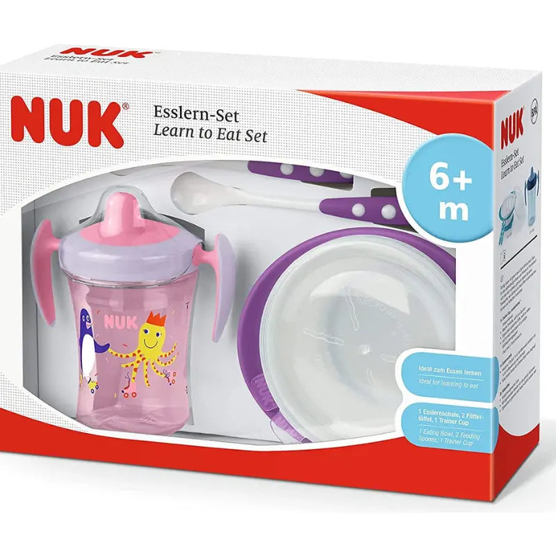 NUK Set Repas 4 pièces Rose Violet - Image 2