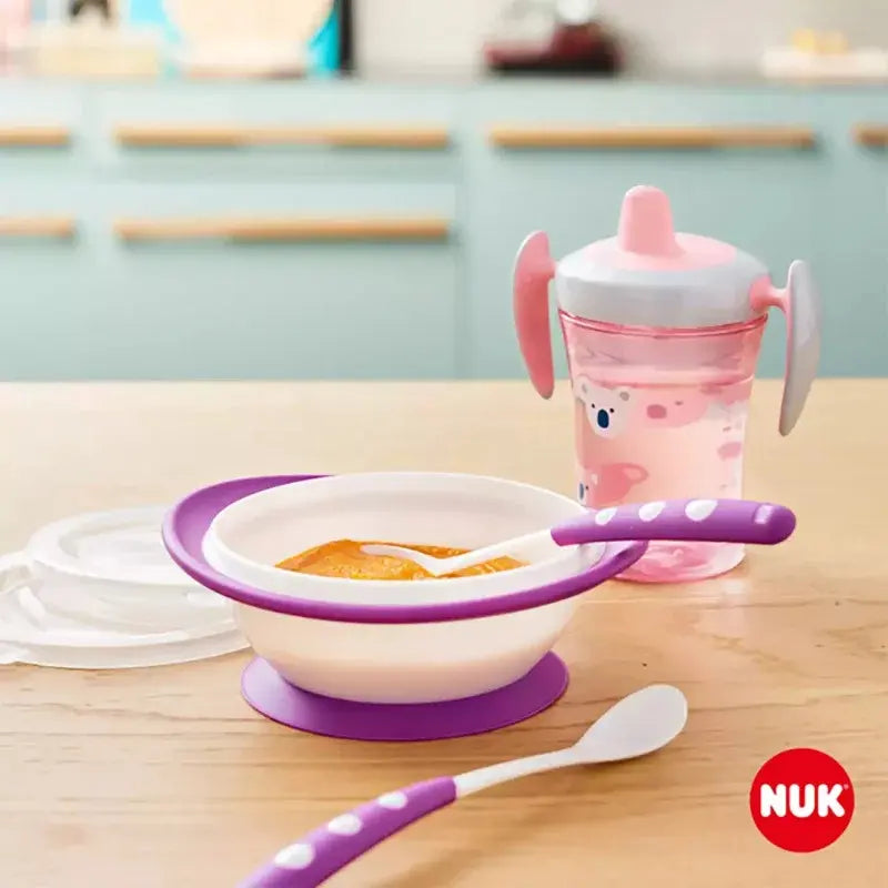 NUK Set Repas 4 pièces Rose Violet - Image 3
