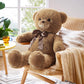 Ours en peluche géant 80 cm – Nounours doux et moelleux - Maron - Image 2