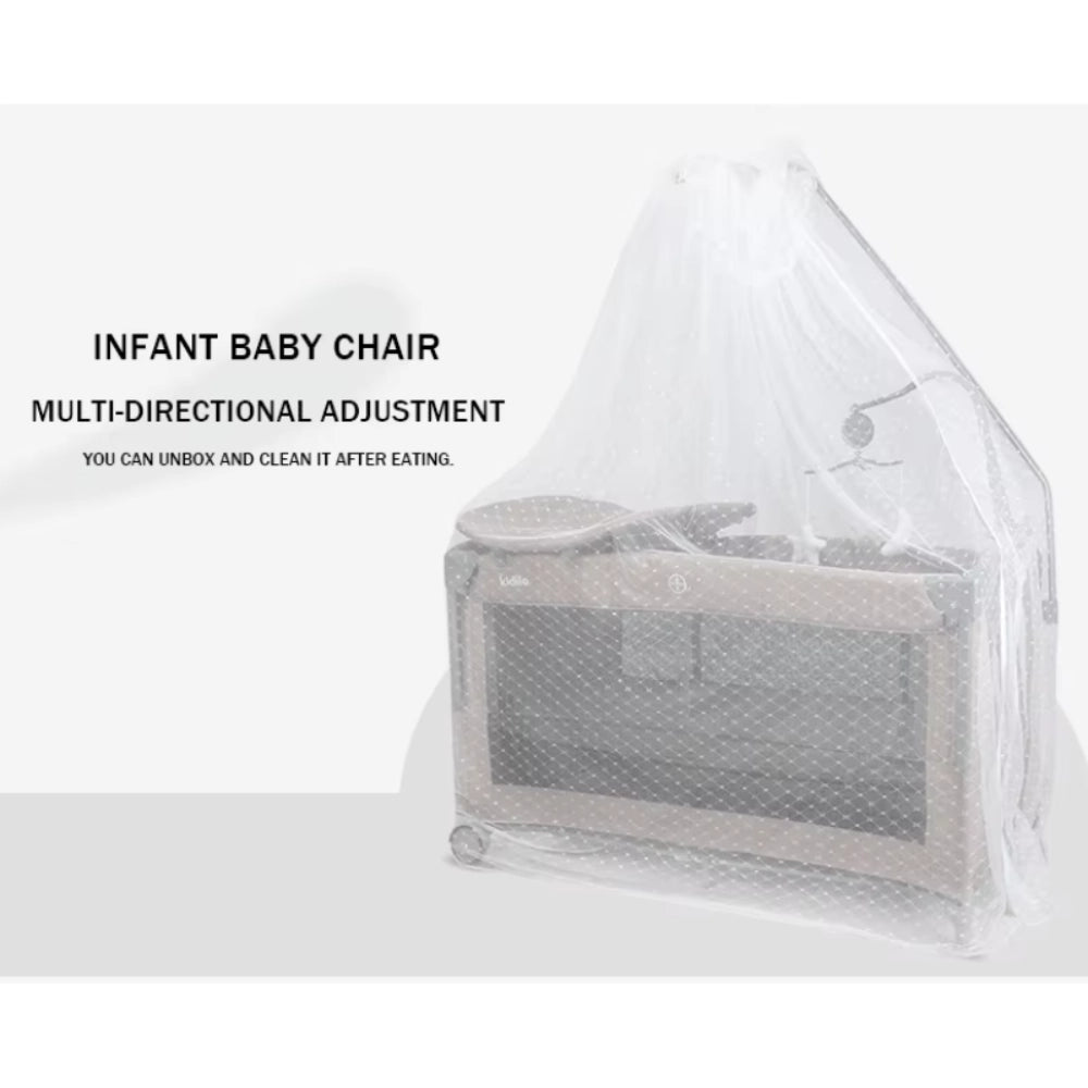 Parc lit cododo Pliable et Portable pour Nouveau-Né T-702L - Gris - Image 4