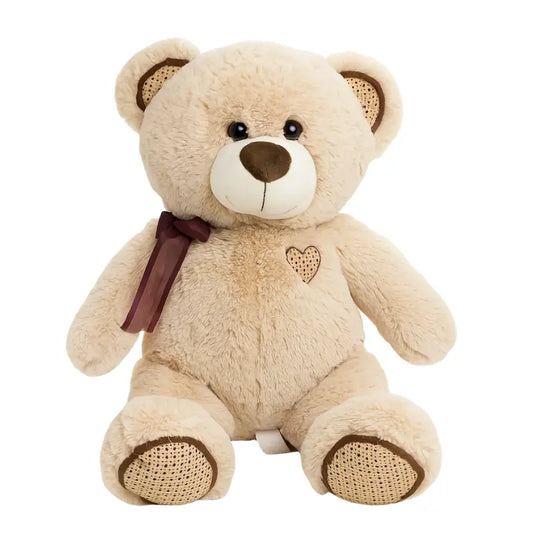 Peluche Ours Géant Beige avec Nœud – Douceur et Tendresse 60 cm - Image 1