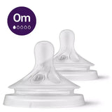 Philips Avent Lot de 2 tétines Natural 3.0 – 0 mois débit nouveau nés - Image 1