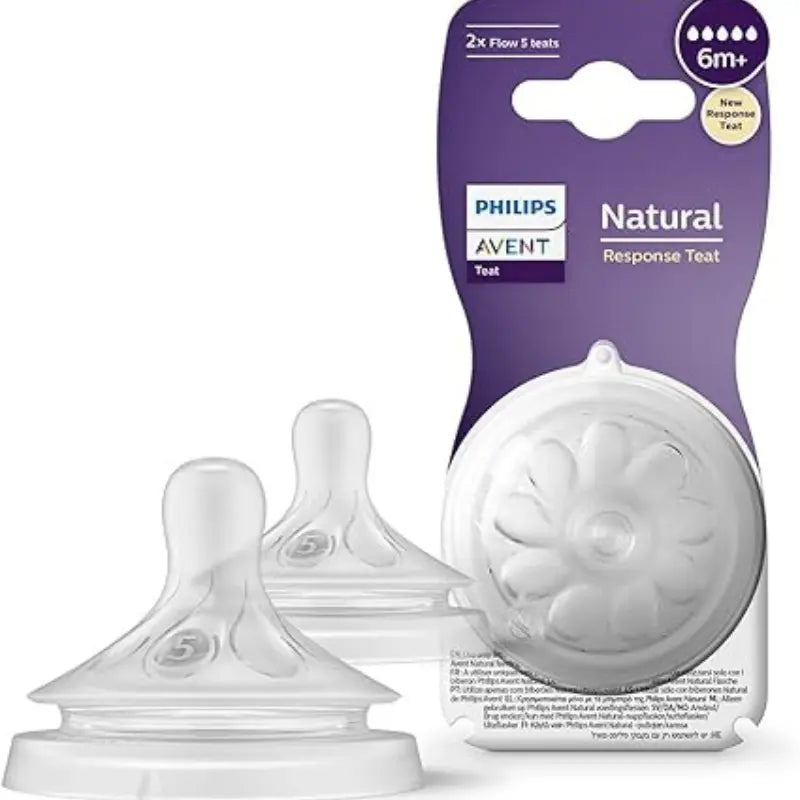 Philips Avent Lot de 2 Tétines Natural Response 6M+ - Flux 5 - Image 1