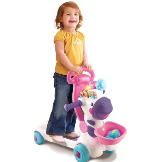 Porteur - Trottino mon zèbre rigolo rose - Image 3