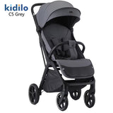 Poussette Bébé Kidilo C5 – Portable, Légère et Pliable – 0 à 3 Ans - Gris - Image 1
