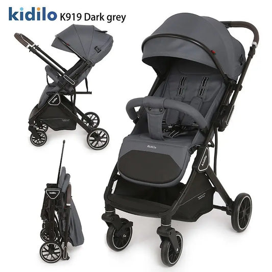 Poussette Kidilo K919 Double sens de conduite Gris - Image 1