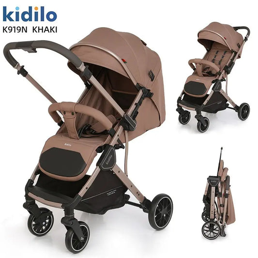 Poussette Kidilo K919 Double sens de conduite Khaki - Image 1