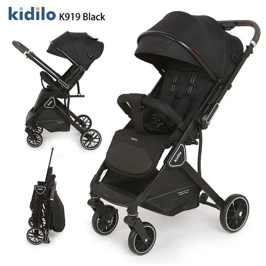 Poussette Kidilo K919 Double sens de conduite Noir - Image 1