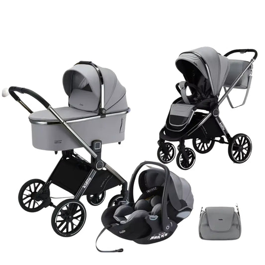 Poussette Trio Kidilo G100+C 3 en 1 Gris - Image 1