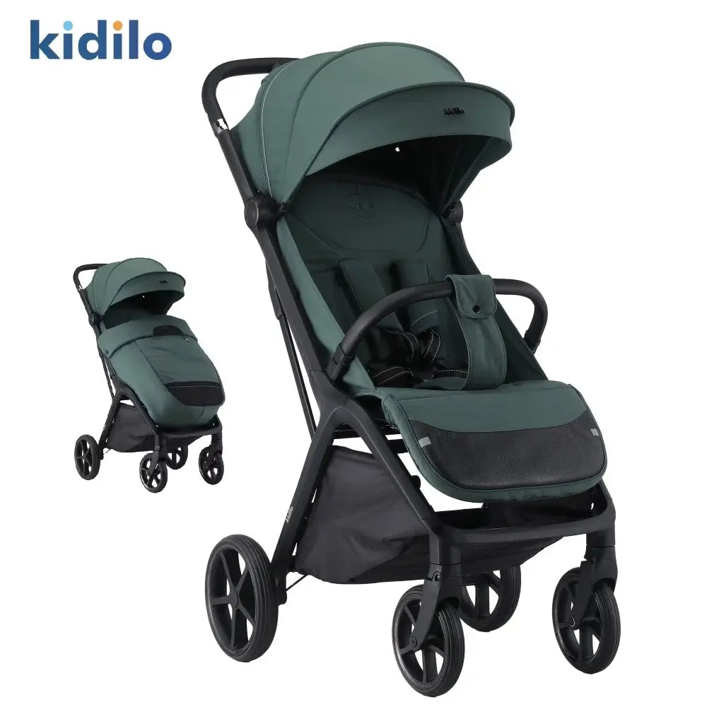 Poussette valise compacte kaki C5F - Image 1