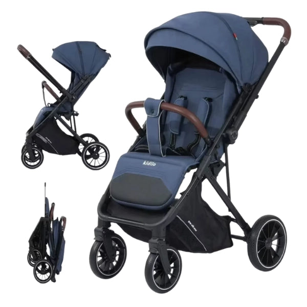 Poussette Valise Réversible avec Cache-Pieds et Sac Kidilo 6530 Gris - Image 2