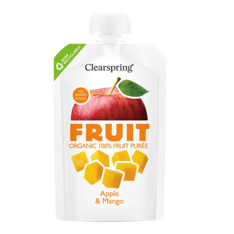 Purée de fruits Clearspring - Pomme et mangue (18 x 100 g) (bio) - Image 1