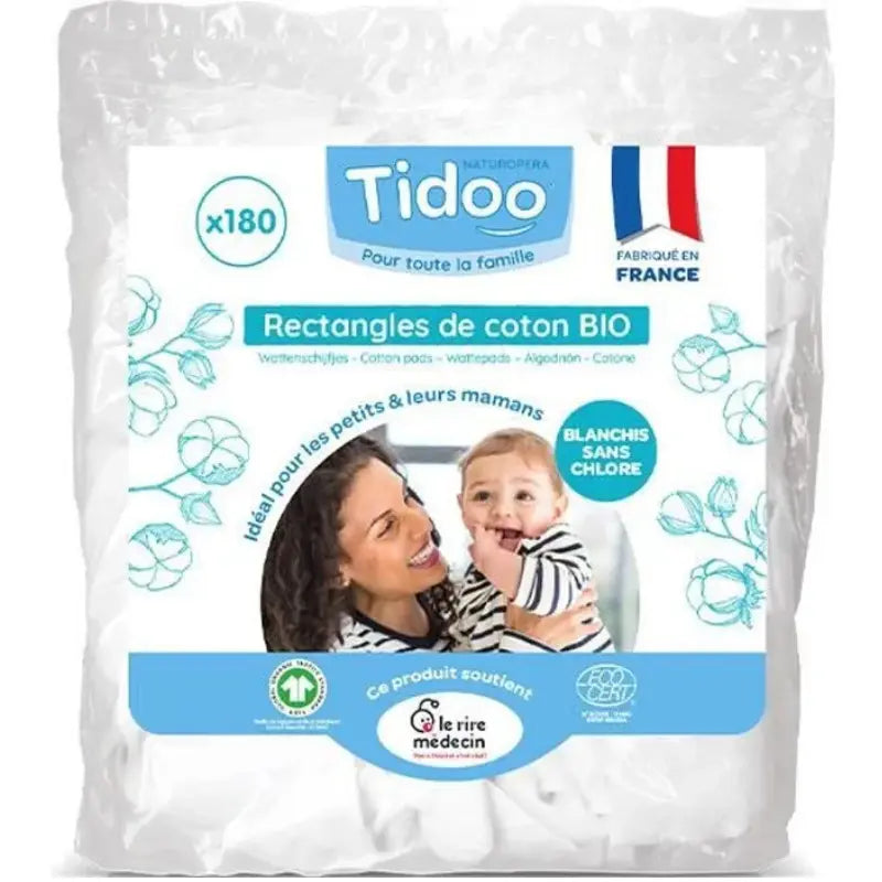 Rectangles de coton Bio x180 bio Tidoo - Image 1