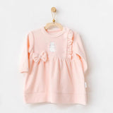 Robe bébé en velours à motifs de chats Andywawa AC21120 Rose - Image 1