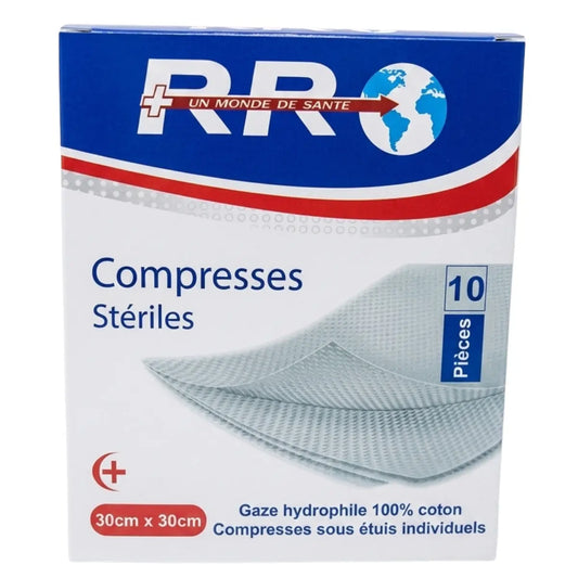 RR Compresse Steriles 30 x 30 10 Pieces - Image 1