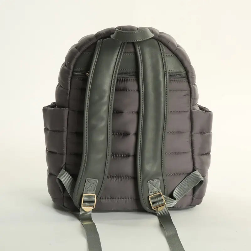 Sac à dos en cuir et tissu pour soins bébé et mère MY Collection - Image 2