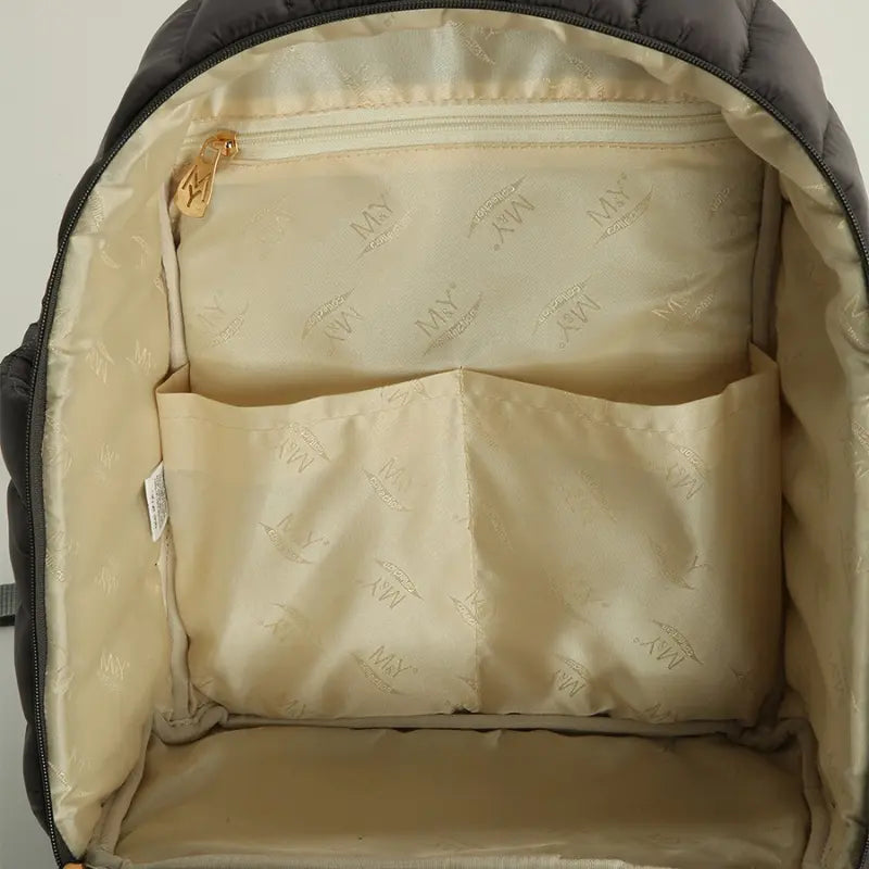 Sac à dos en cuir et tissu pour soins bébé et mère MY Collection - Image 5