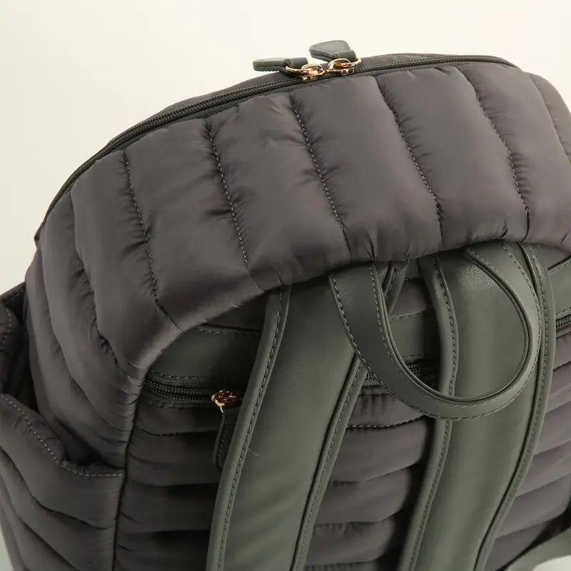 Sac à dos en cuir et tissu pour soins bébé et mère MY Collection - Image 6