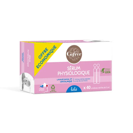 Sérum physiologique 5 ml – 40 unidoses Gifrer - Image 1