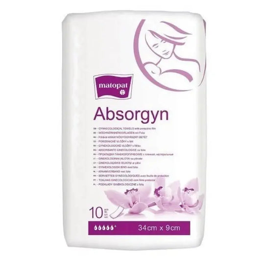 Serviettes gynécologiques Absorgyn, 34 x 9 cm, 10 pièces. - Image 1