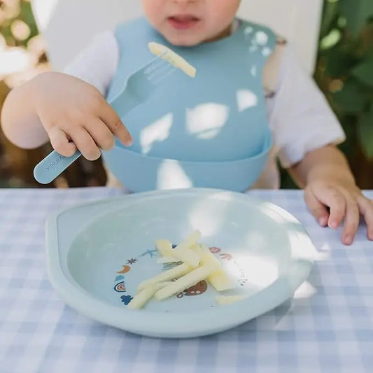 Set cuillère et fourchette avec étui Bleu - Image 3