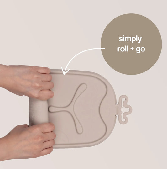 Set de Table Silicone Roll + Go b.box - ocean - latte - Image 3