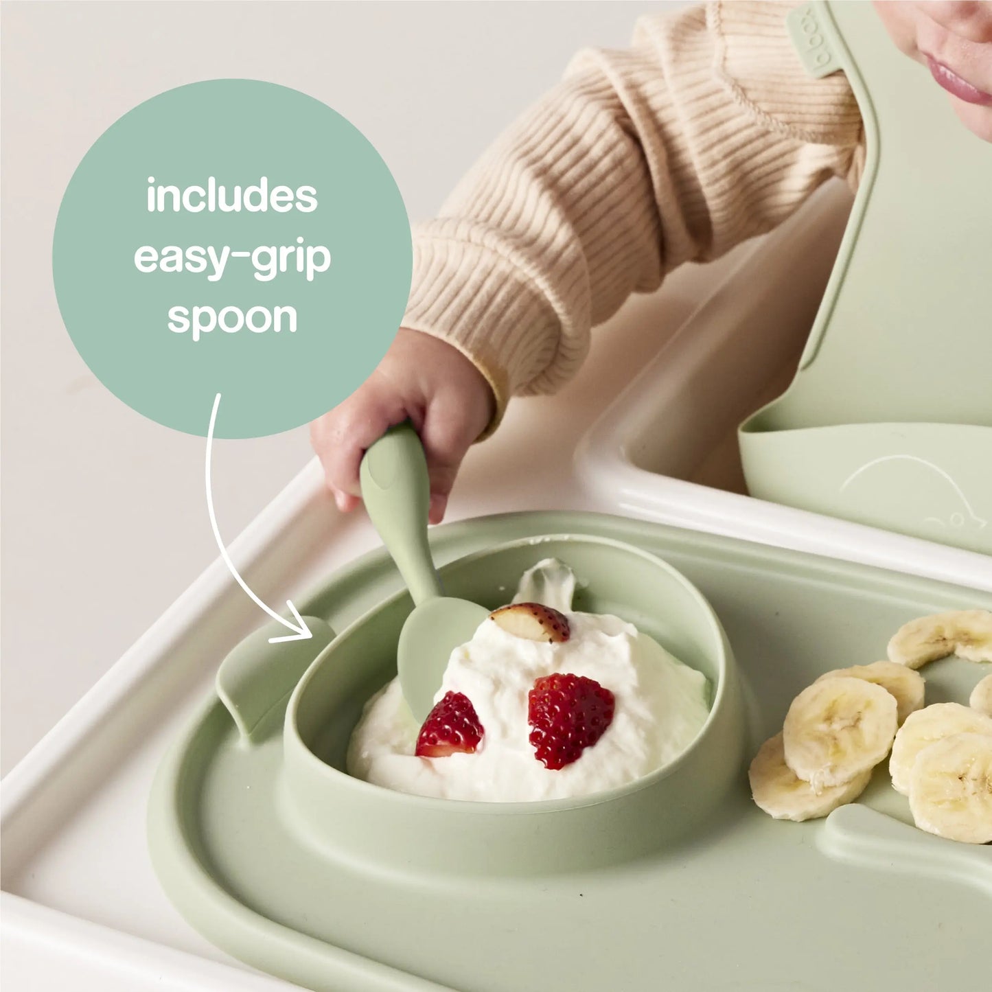 Set de Table Silicone Roll + Go b.box - ocean - sage - Image 2