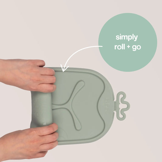 Set de Table Silicone Roll + Go b.box - ocean - sage - Image 3