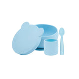 Set en Silicone MINIKOIOI Bol Gobelet Cuillère – Bleu - Image 1