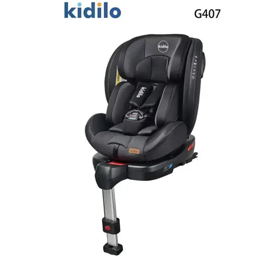 Siège Auto Évolutif Kidilo G407 Noir – Isofix 360° de la Naissance à 12 Ans - Image 1