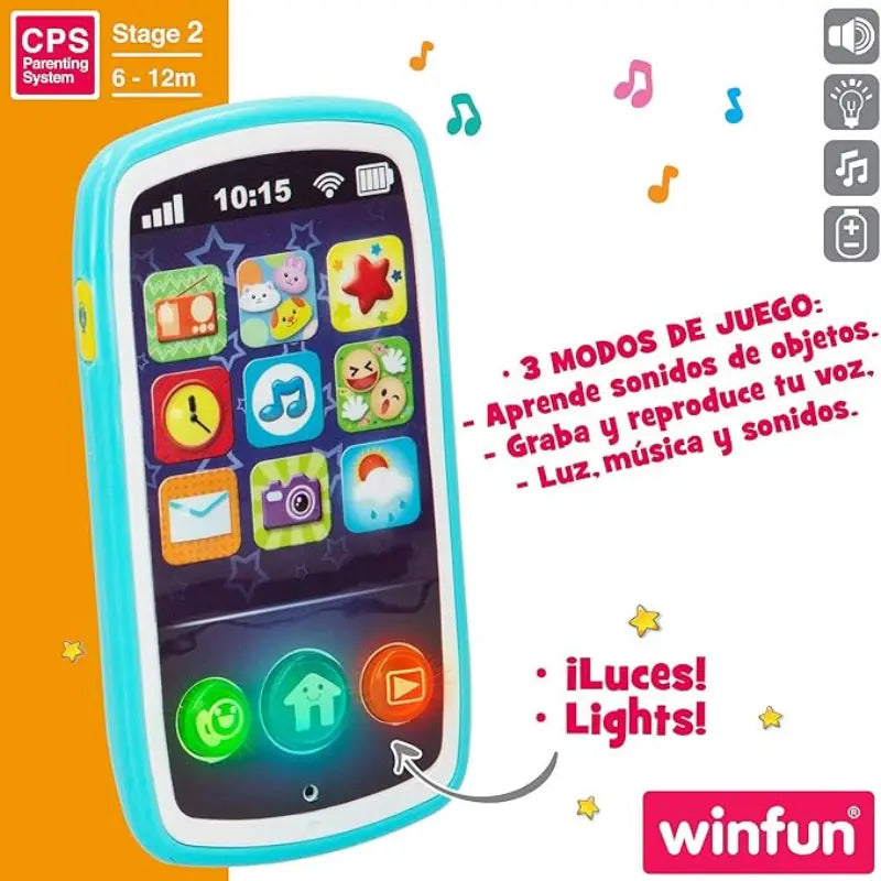 Smartphone pour bébé aux sons amusants - winfun - Image 2