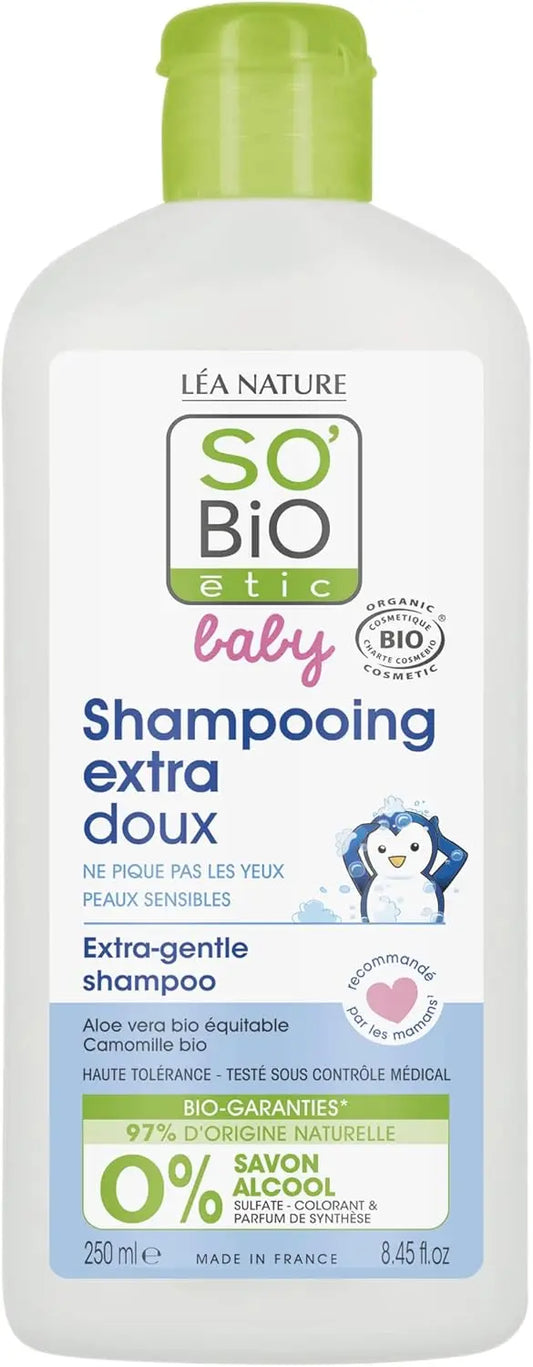 So'Bio Étic Shampooing extra-doux, haute tolérance 250 ml - Image 1