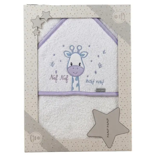 Sortie de Bain à Capuche Girafe  Gris NAF NAF - Image 1