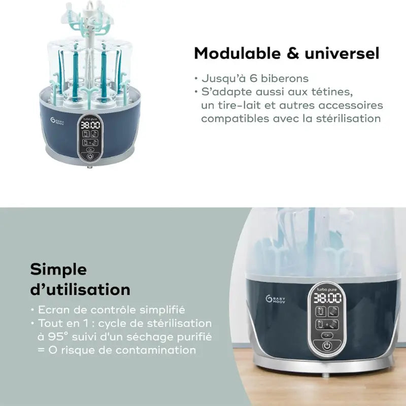 Stérilisateur et sèche-biberon Turbo Pure - Babymoov - Image 6