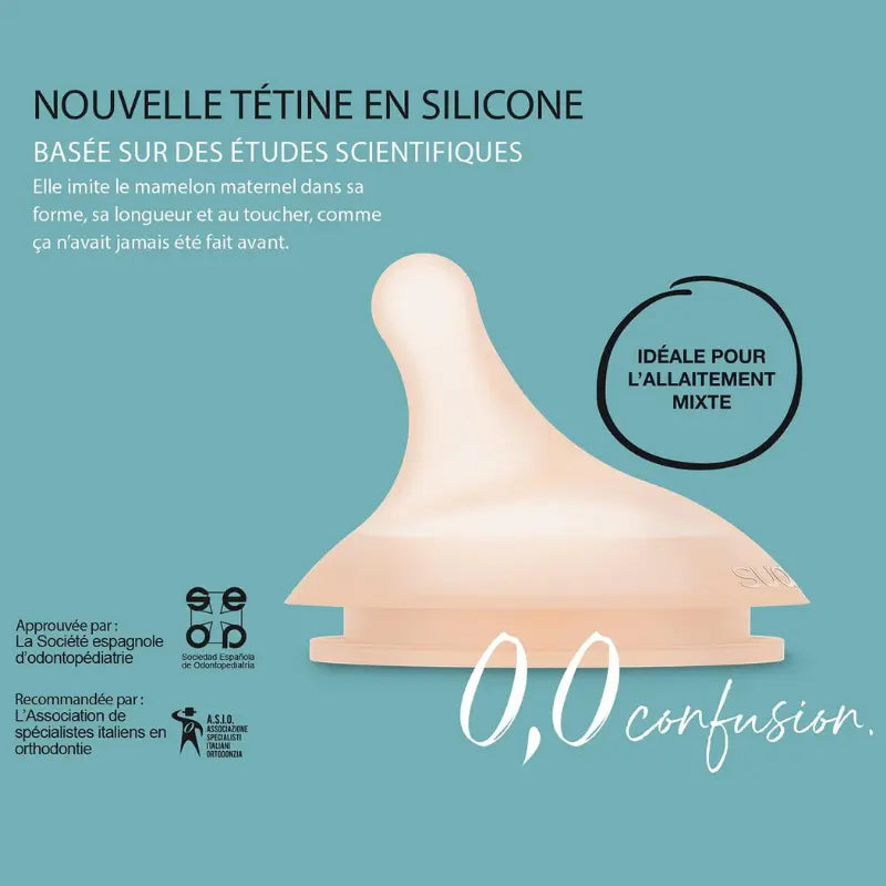 Suavinex, Biberon anti-colique Zero Zero avec tétine à débit lent (S) - Image 5