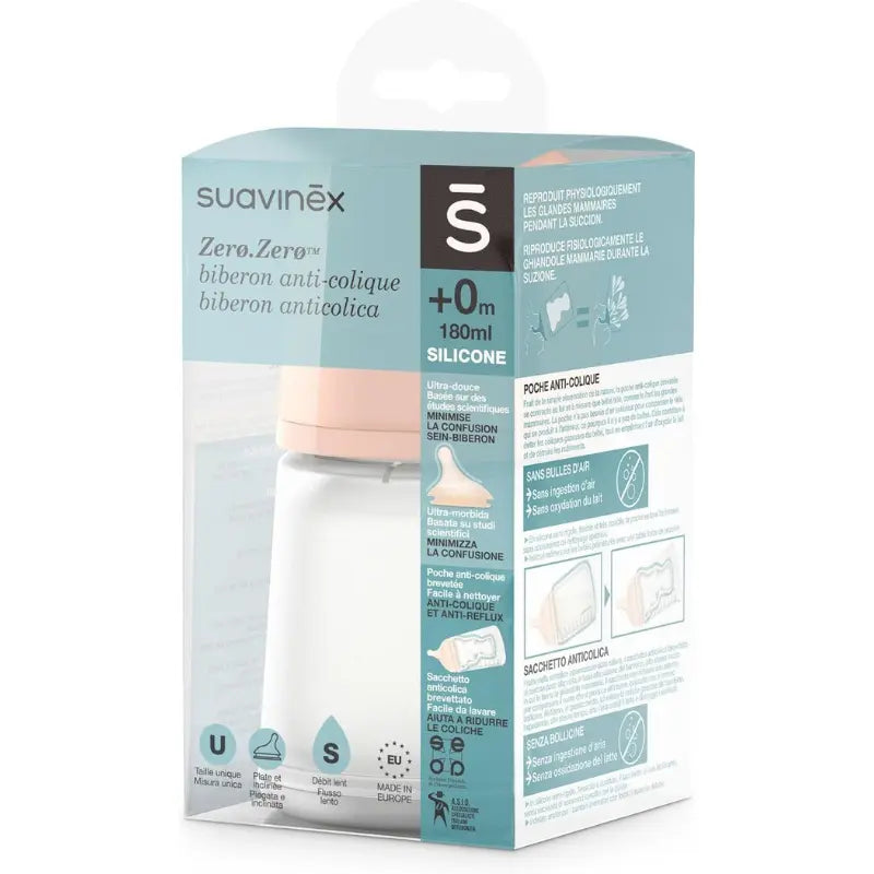 Suavinex, Biberon anti-colique Zero Zero avec tétine spéciale allaitement (A) - Image 4