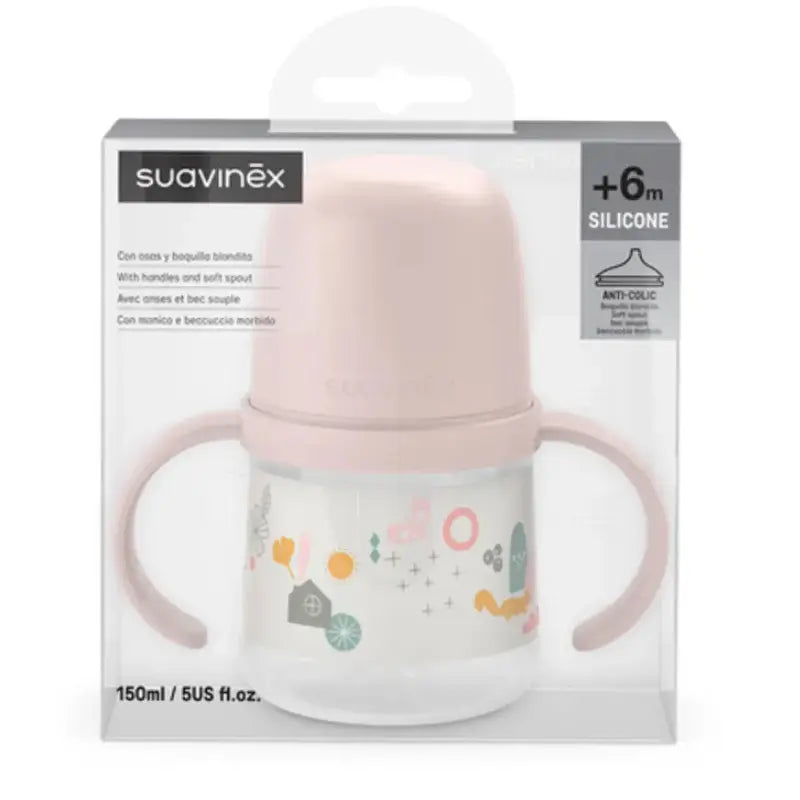 Suavinex Biberon avec Anses et Bec Silicone Anti-Colic - 150 ml - Image 3