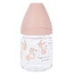 Suavinex biberon en verre débit lent 120ml rose - Image 1