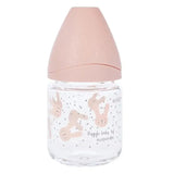 Suavinex biberon en verre débit lent 120ml rose - Image 1