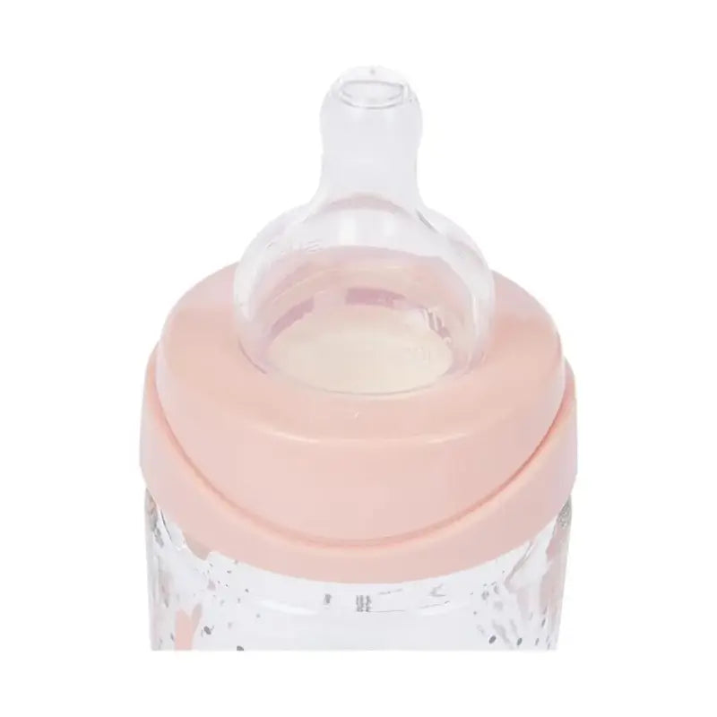 Suavinex biberon en verre débit lent 120ml rose - Image 2