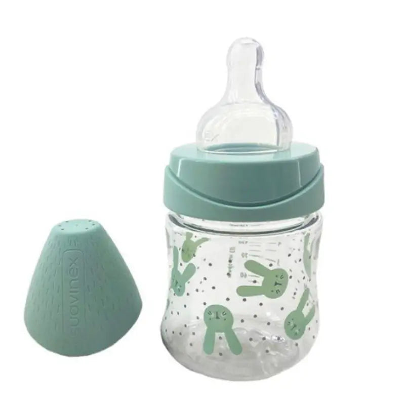 Suavinex biberon en verre débit lent 120ml vert - Image 1