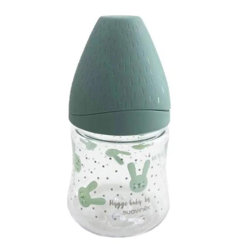 Suavinex biberon en verre débit lent 120ml vert - Image 3