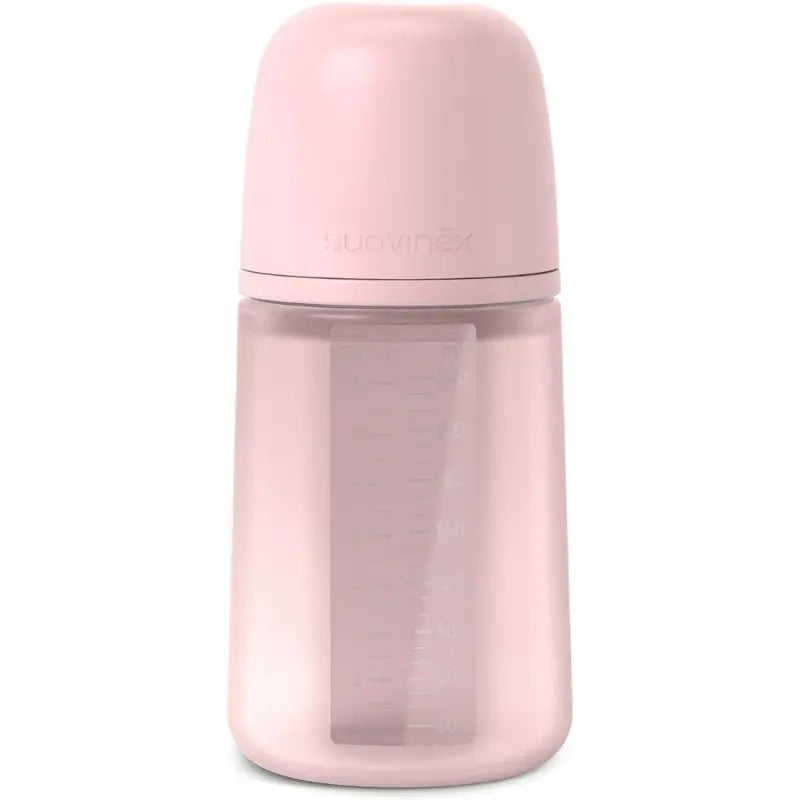 Suavinex Biberon Silicone 240 ml Rose – Débit Moyen - Image 1