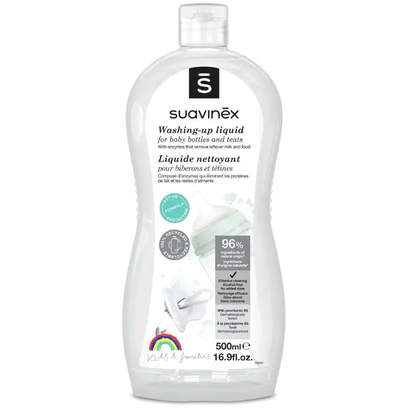 Suavinex, Liquide Vaisselle pour Biberons, Tétines et Accessoires 500ml - Image 1