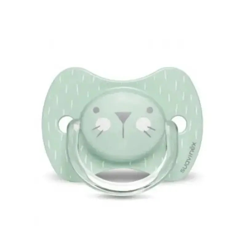 Suavinex Sucette Premium 0-6 mois avec tétine symétrique silicone "Baby lapin" - Vert - Image 3